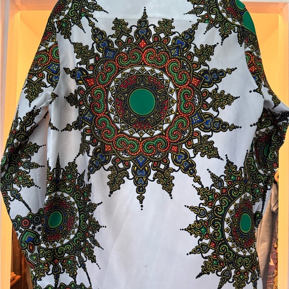 Colorful Patterned Button-Up Shirt - Picture 8 of 11